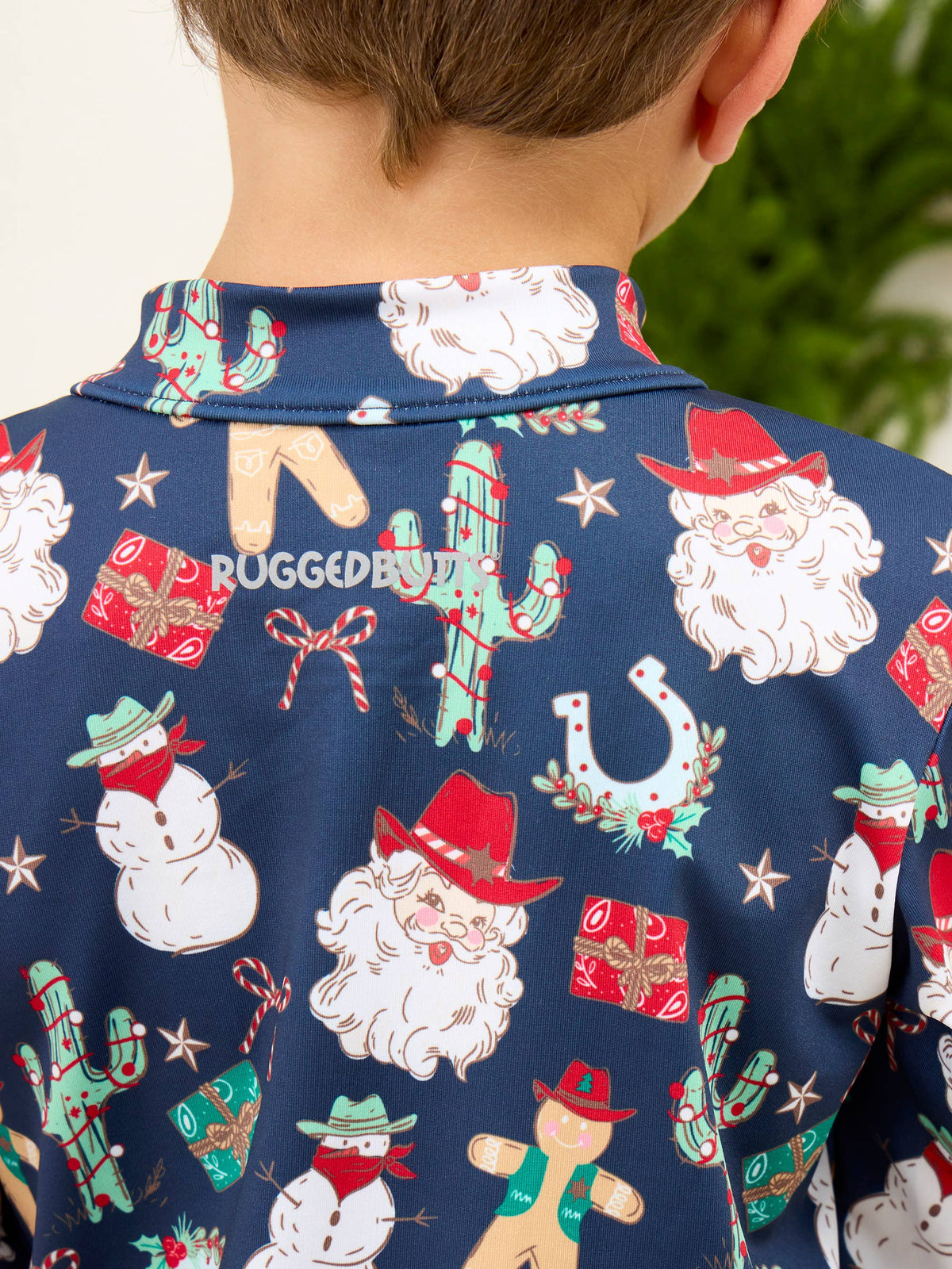Boys Giddy Up Santa Quarter Zip