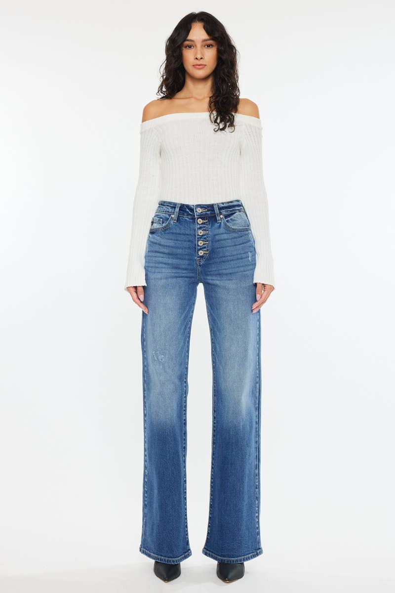 KanCan Yezmin Ultra High Rise 90'S Flare Jeans