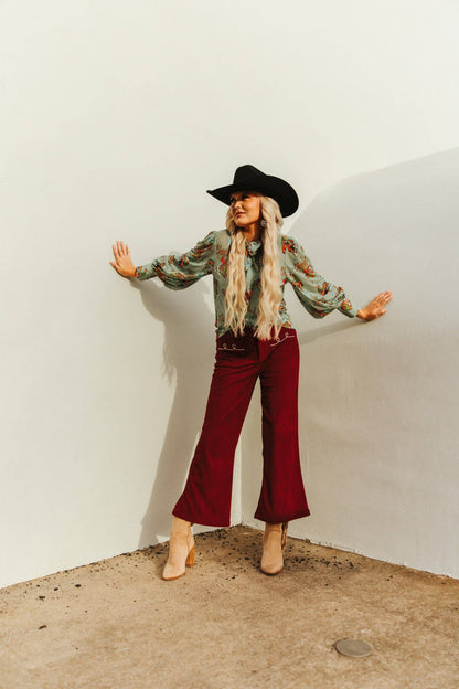 Wine Roping Pants