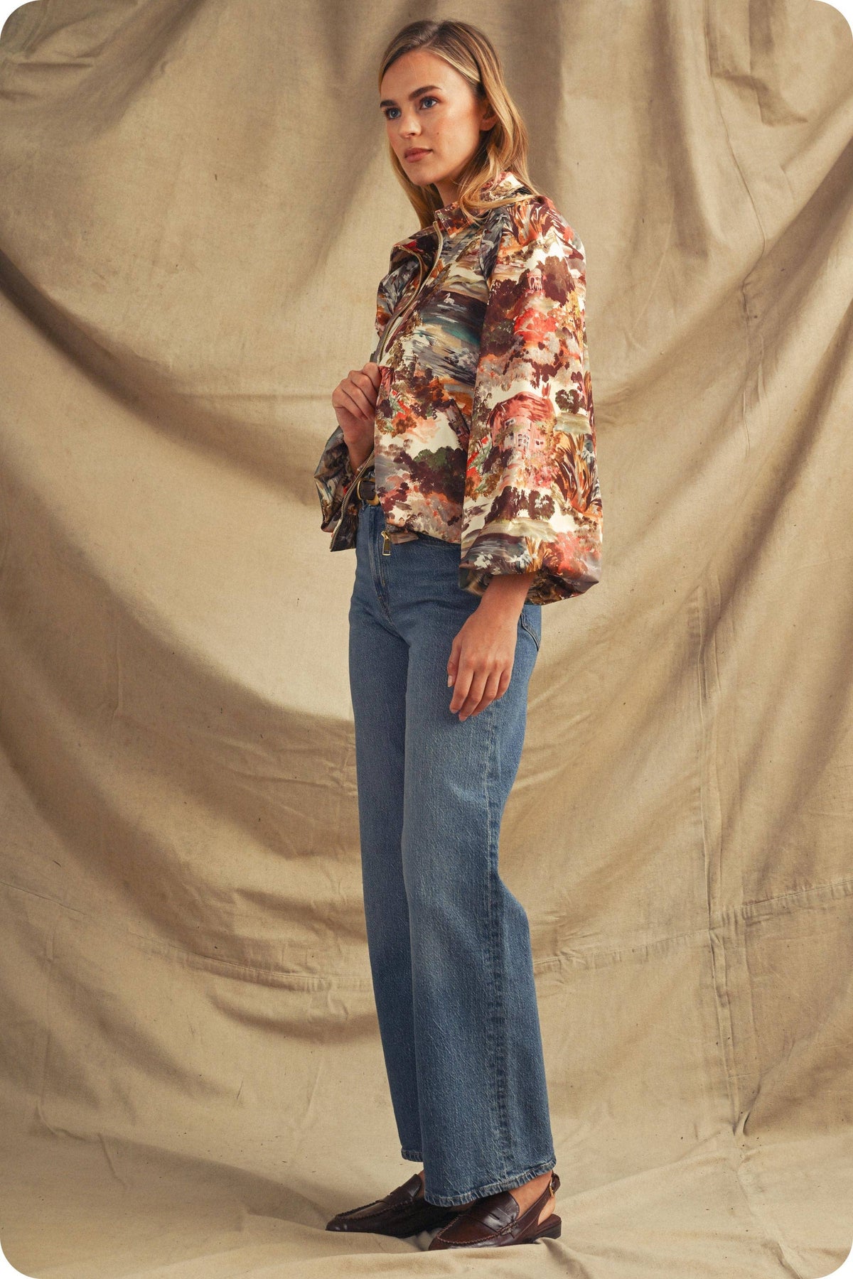 Cottage Garden Bubble Bomber Jacket