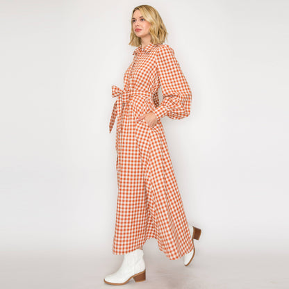 Daydream Gingham Maxi Dress