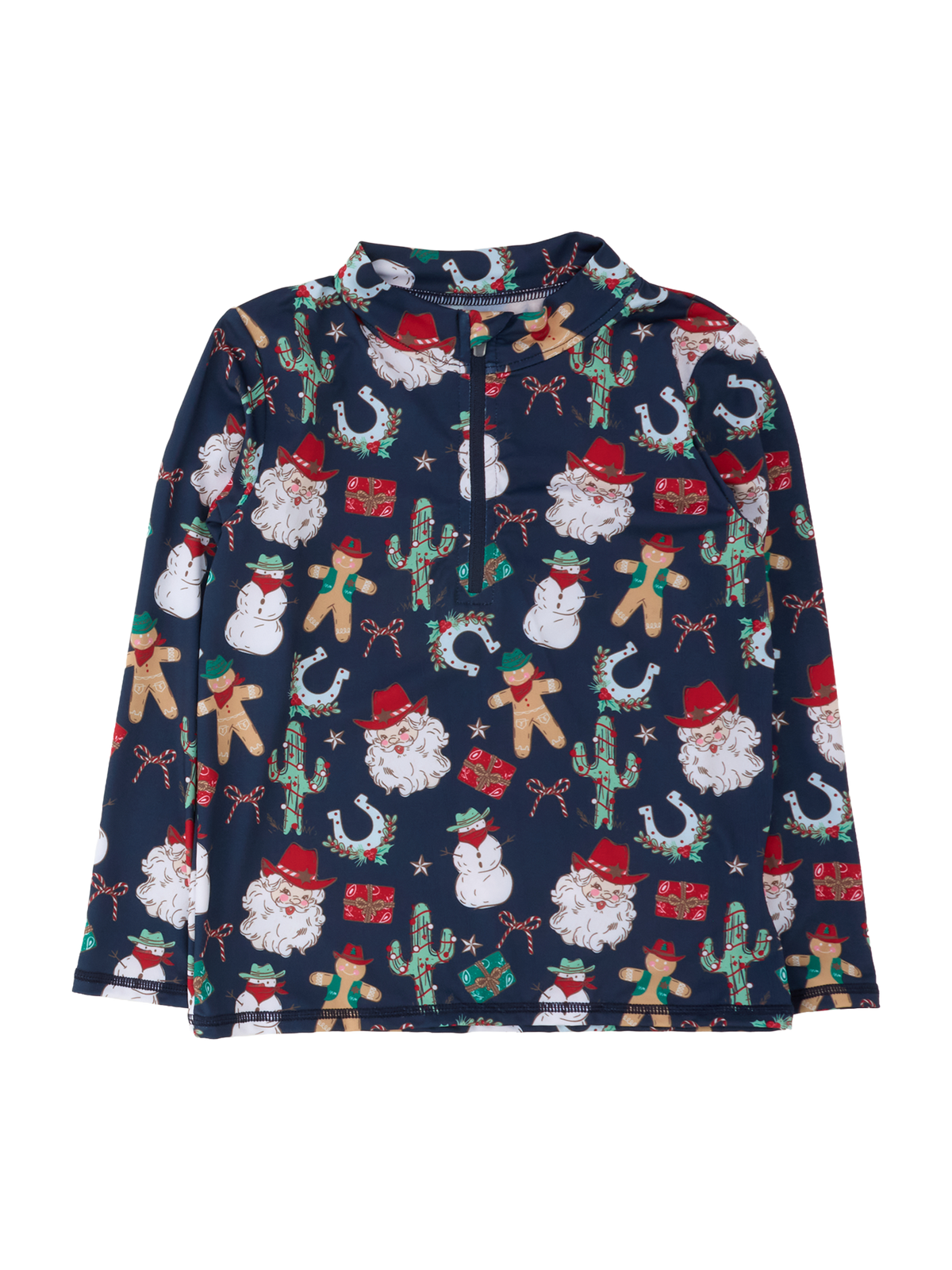 Boys Giddy Up Santa Quarter Zip