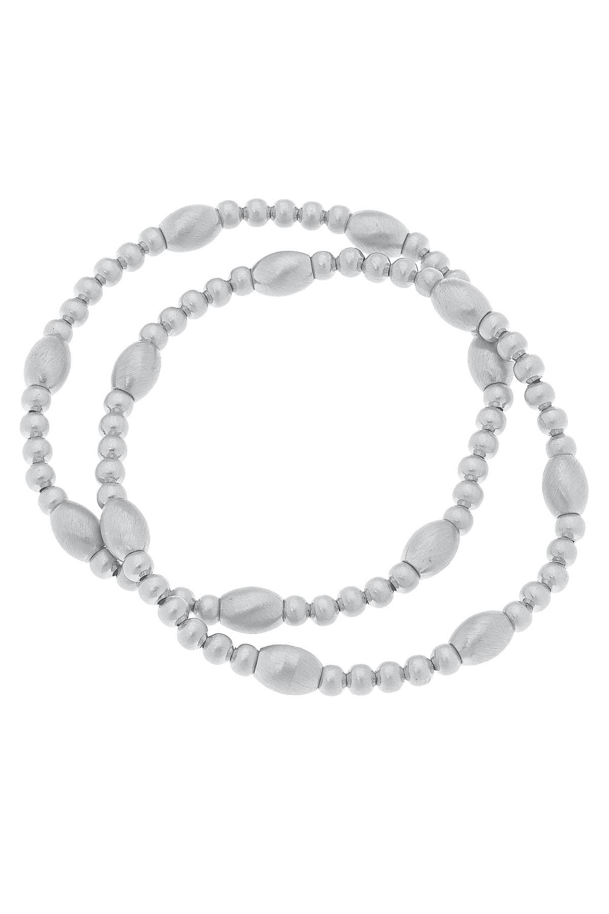 Canvas Style Mixed Metal Beaded Bracelets