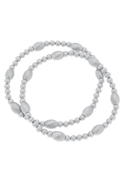 Canvas Style Mixed Metal Beaded Bracelets