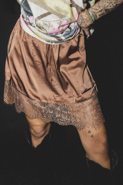My Lace Ex-tendy Chocolate Skirt