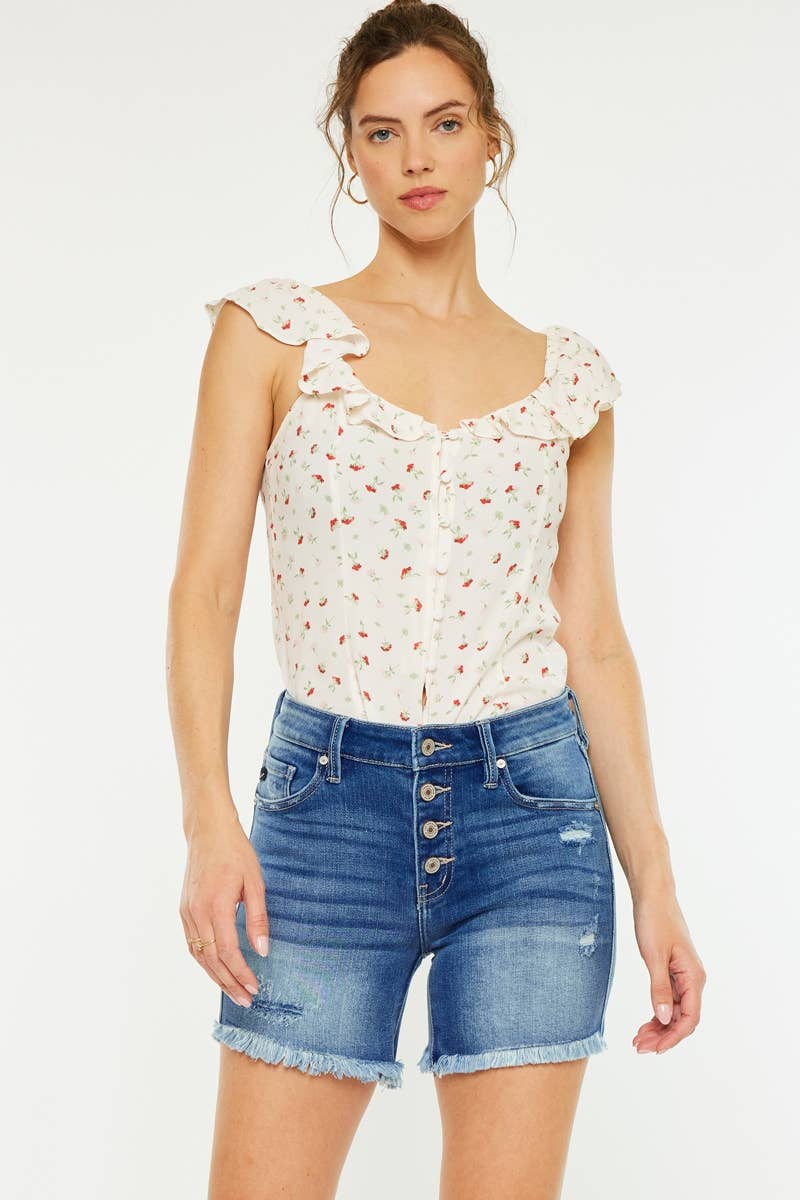 KanCan Jasmine Mid Rise Shorts