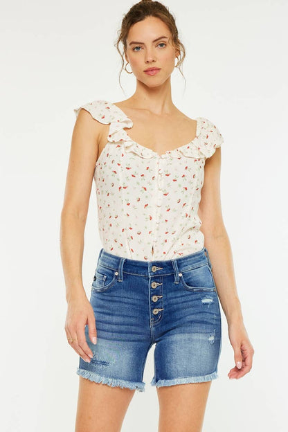 KanCan Jasmine Mid Rise Shorts