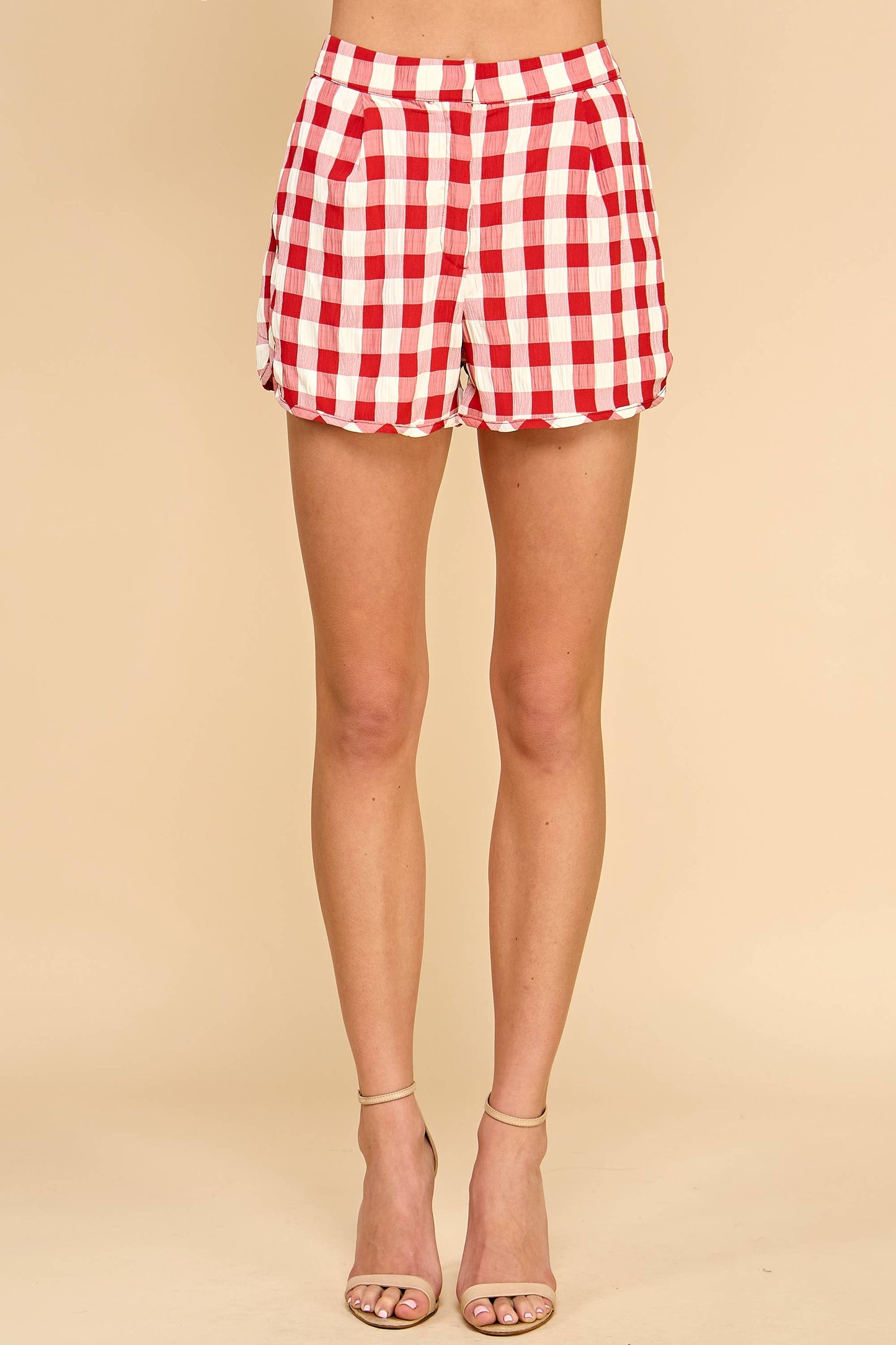 Gingham Shorts With Pockets