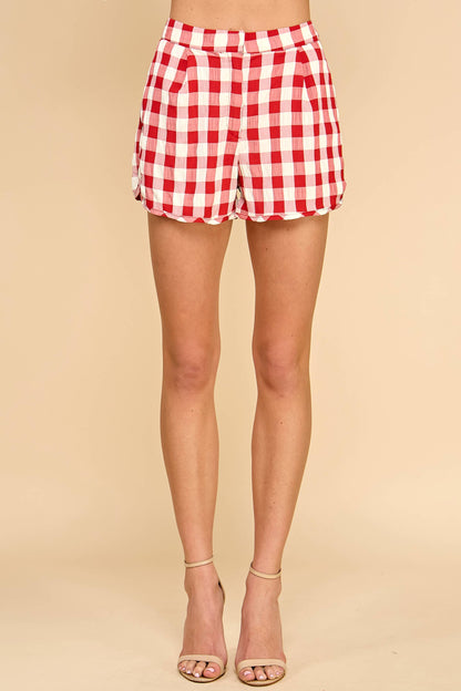 Gingham Shorts With Pockets