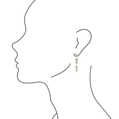 Barse Durango Turquoise and Sterling Silver Linear Post Earrings