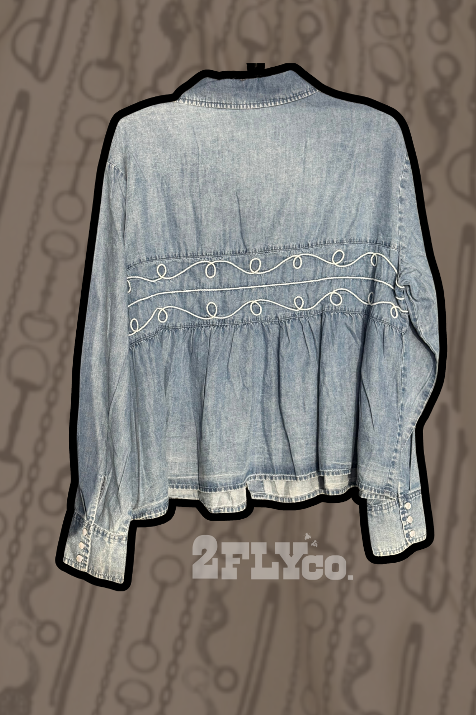 Loopty Lou Denim Peplum