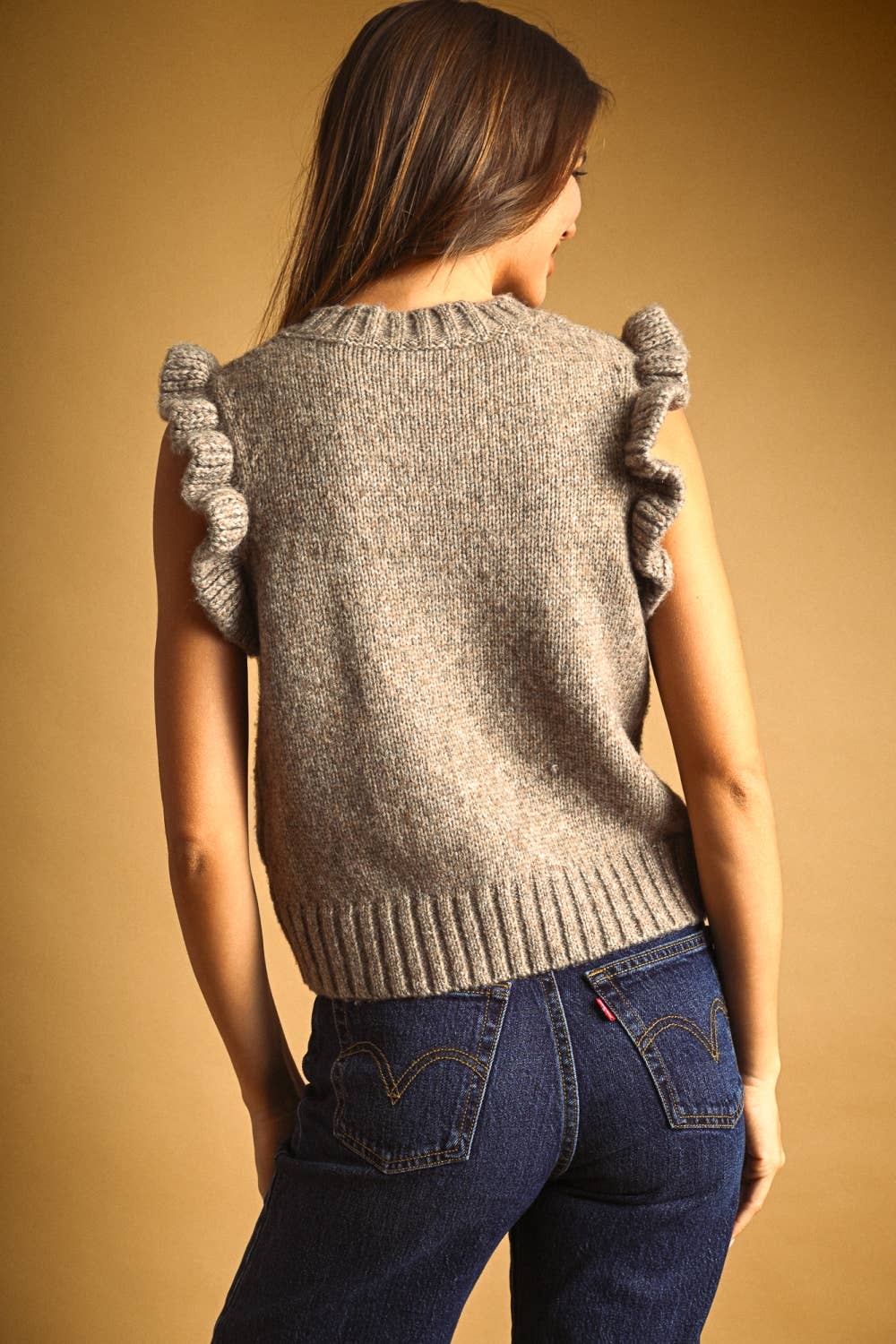 Miou Muse Ruffle Sleeve Sweater