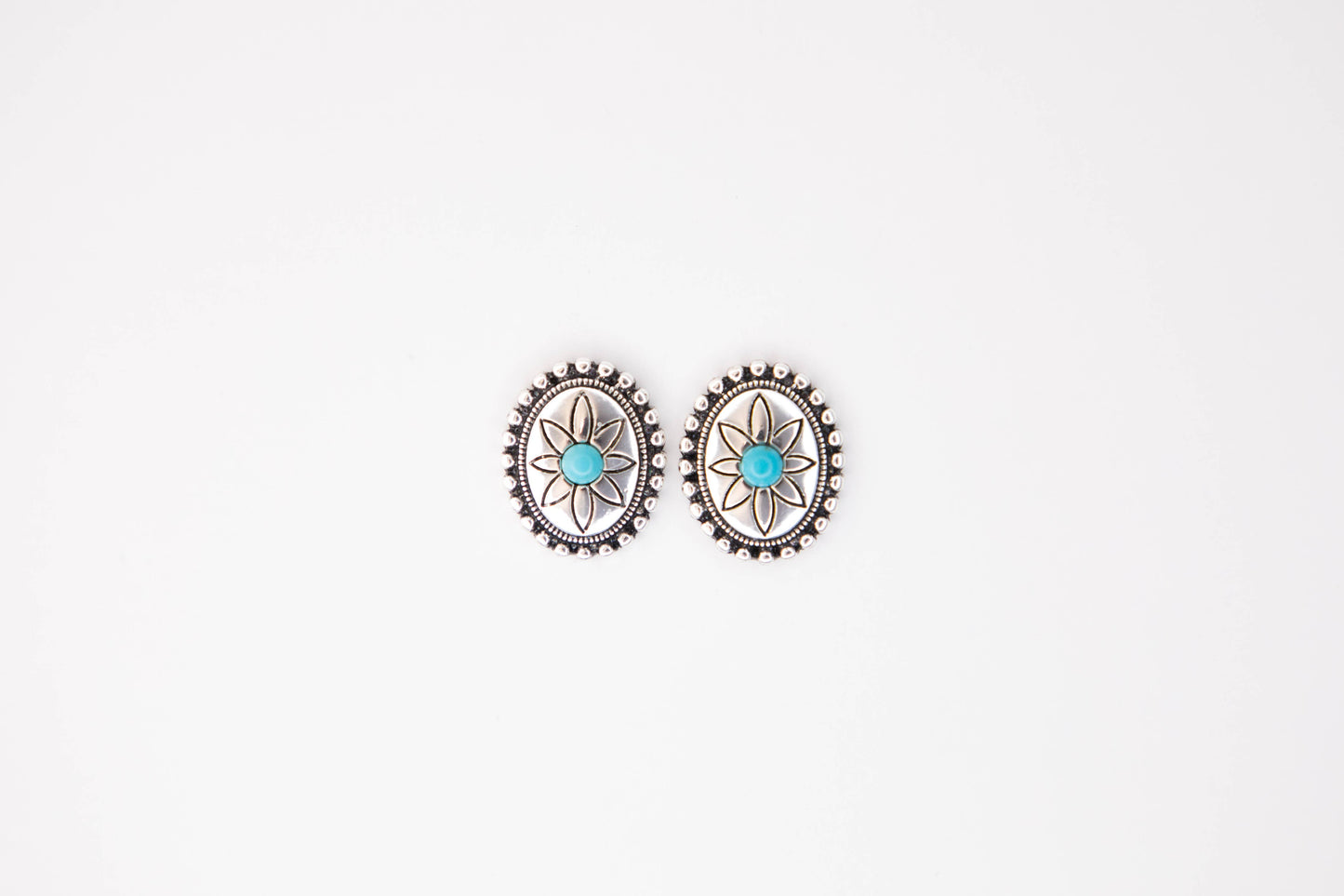 West & Co. Oval Post Earring w/ Turquoise