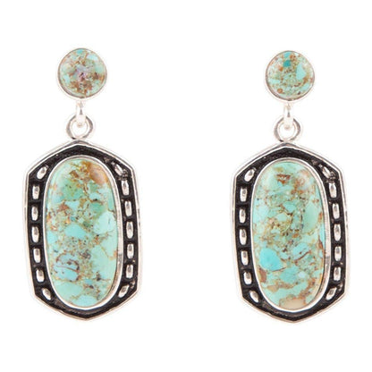 Barse Shielded Turquoise and Sterling Silver Earrings