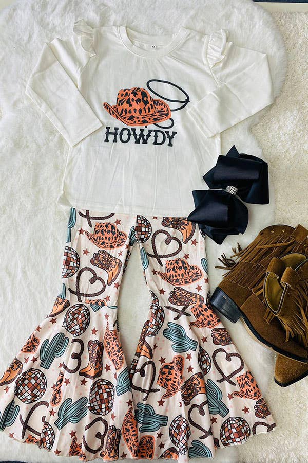 HOWDY top & bell bottom girls sets