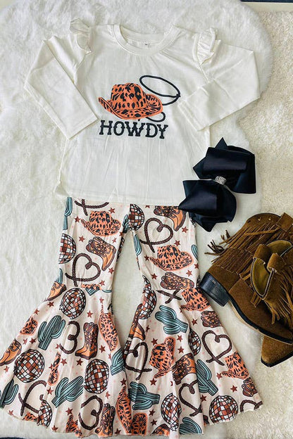 HOWDY top & bell bottom girls sets