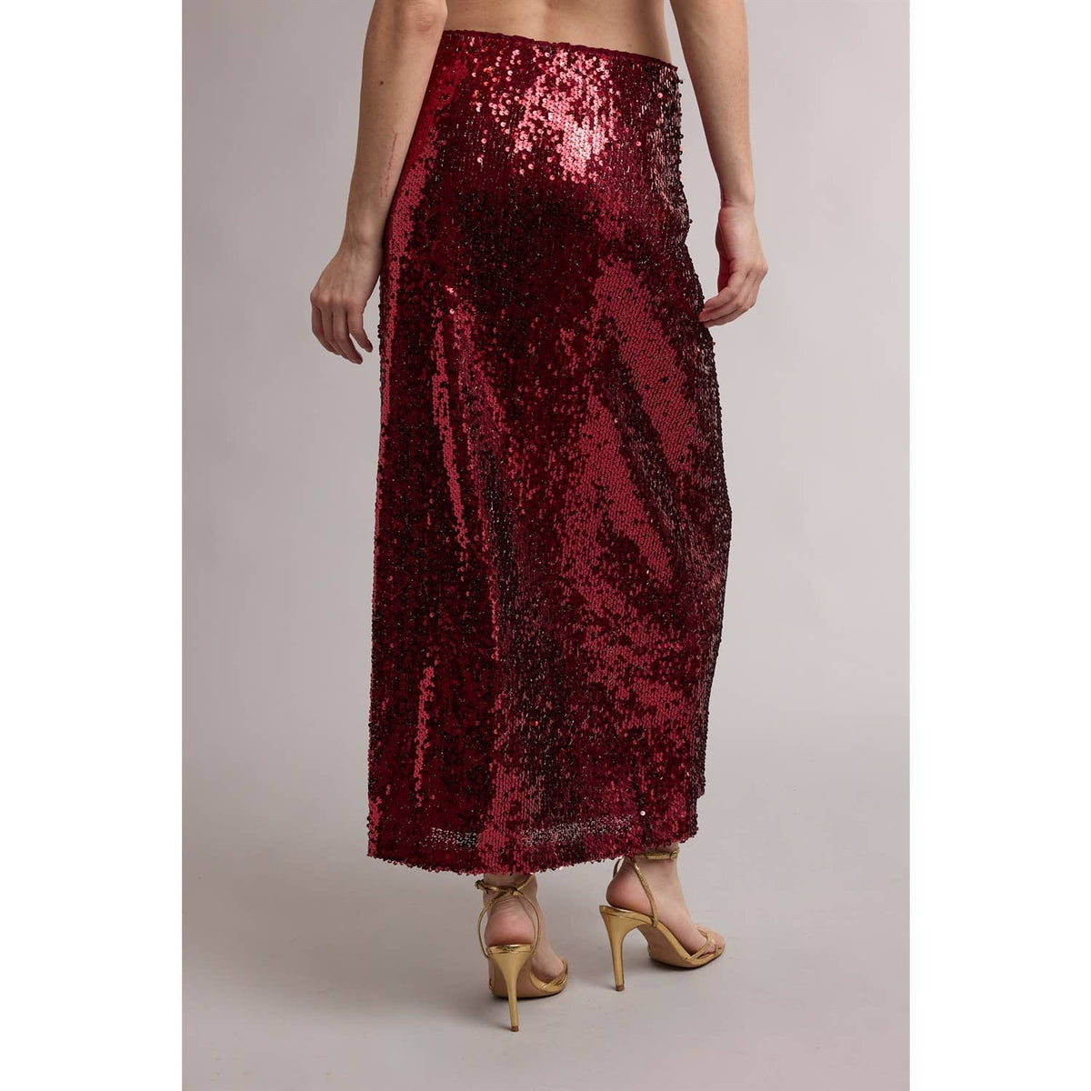 Holiday Sequin Maxi Skirt