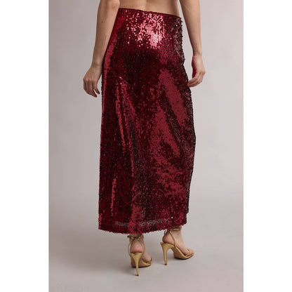 Holiday Sequin Maxi Skirt