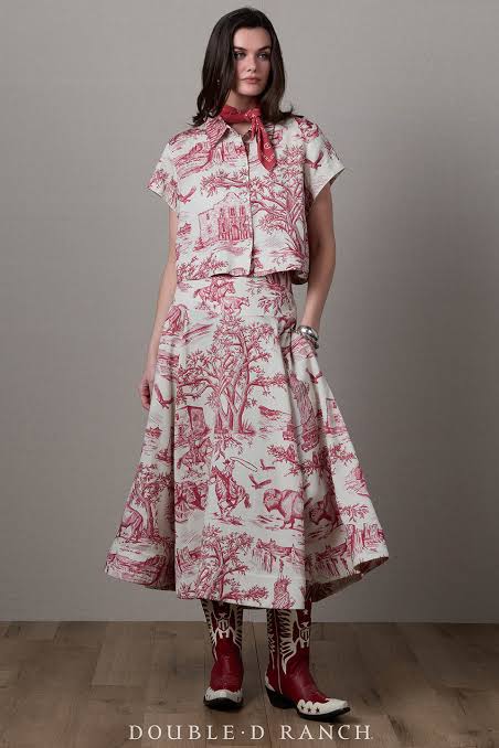 Double D Ranch America The Beautiful Toile Top