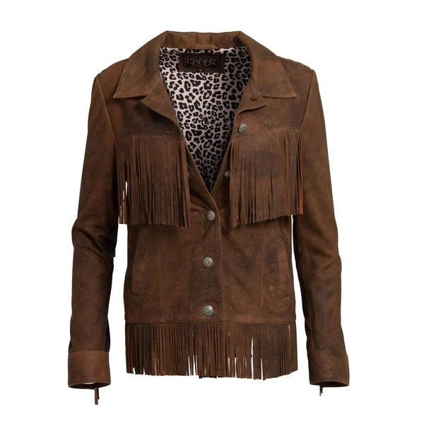 Madison Creek Lea Leather Fringe Jacket