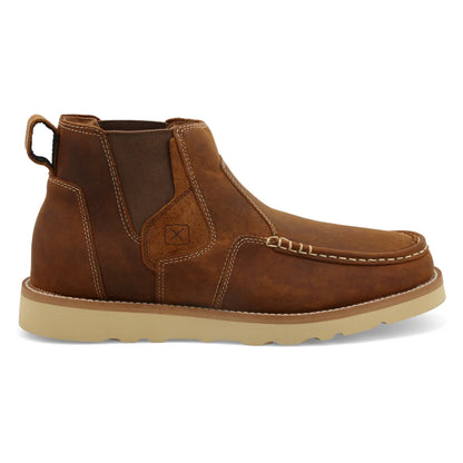 Twisted X Oiled Saddle Brown 4" Chelsea Wedge Sole Boots