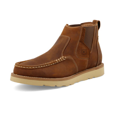Twisted X Oiled Saddle Brown 4" Chelsea Wedge Sole Boots