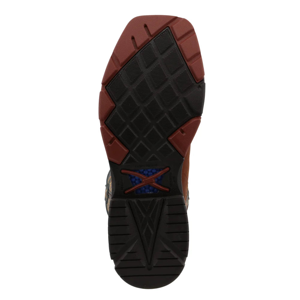 Twisted X Mocha & Slate Barbed Wire 12" Western Work Boots