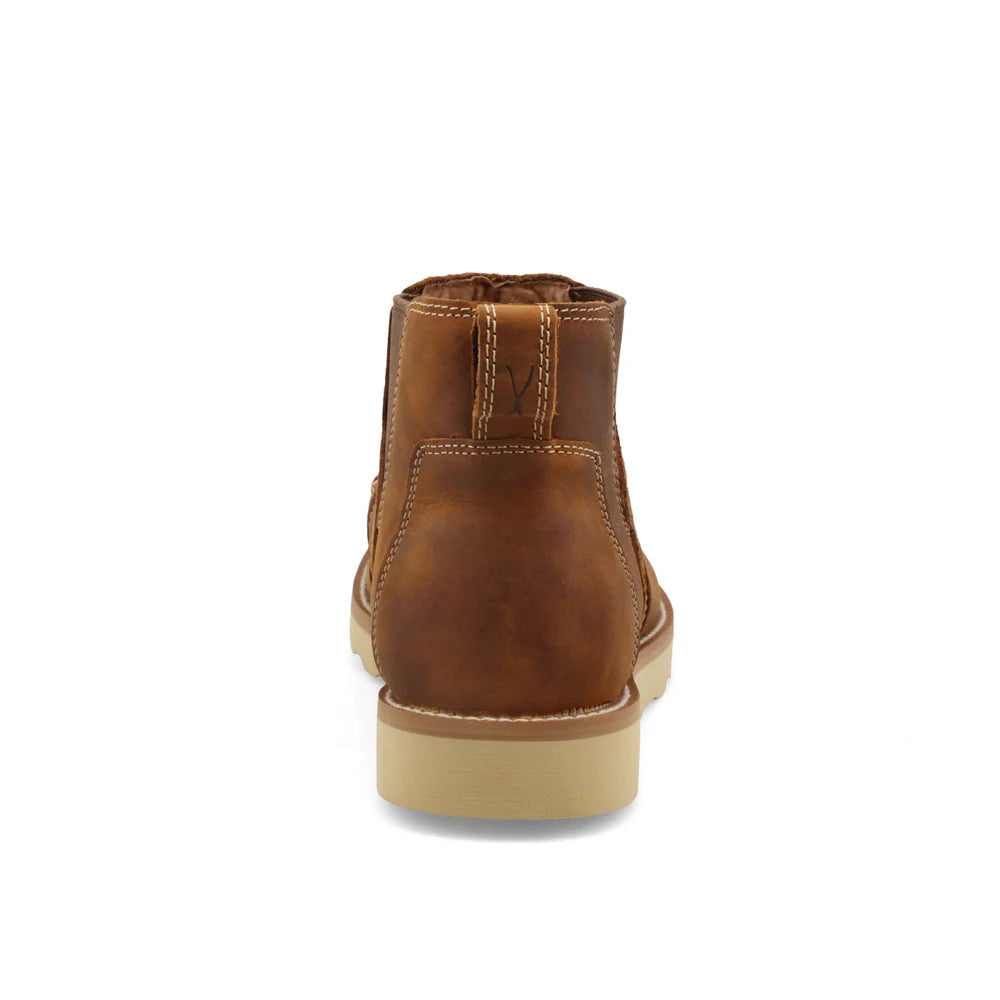 Twisted X Oiled Saddle Brown 4" Chelsea Wedge Sole Boots