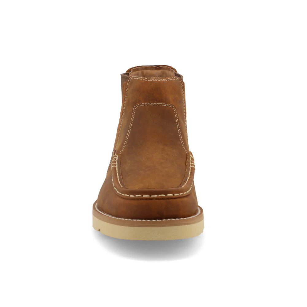 Twisted X Oiled Saddle Brown 4" Chelsea Wedge Sole Boots