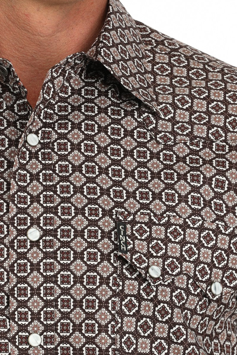 Cinch Medallion Snap Front Western Shirt