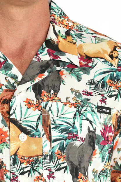 Cinch Hawaiian Horses Camp Shirt