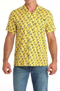 Cinch Gold Wonky Donkey Camp Shirt
