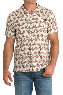 Cinch Bronc-A-Saurus Camp Cream Shirt