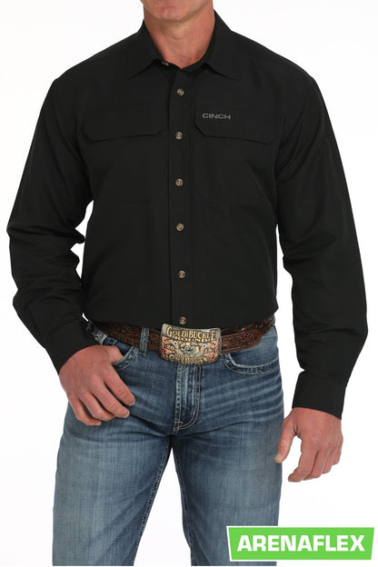 Cinch ArenaFlex Black Long Sleeve Shirt