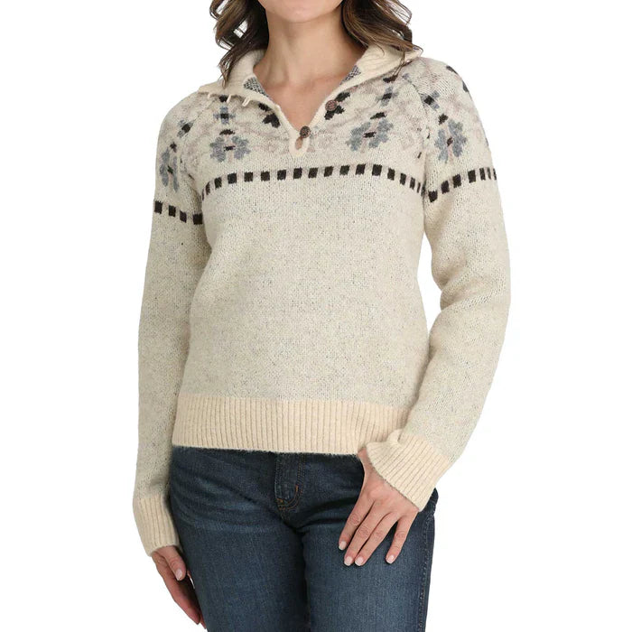 Cinch Women's Cream Sweater