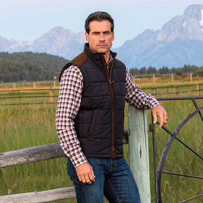 Madison Creek Outfitters Black Shelby Lightweight Nylon Quilted Vest
