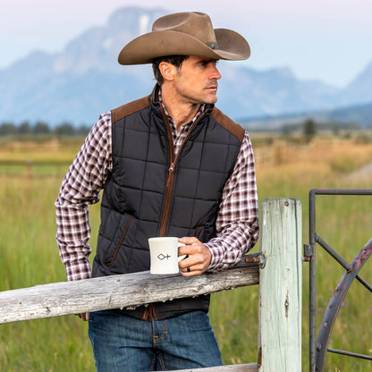 Madison Creek Outfitters Black Shelby Lightweight Nylon Quilted Vest